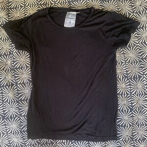jungmaven black womens t shirt S hemp viscose